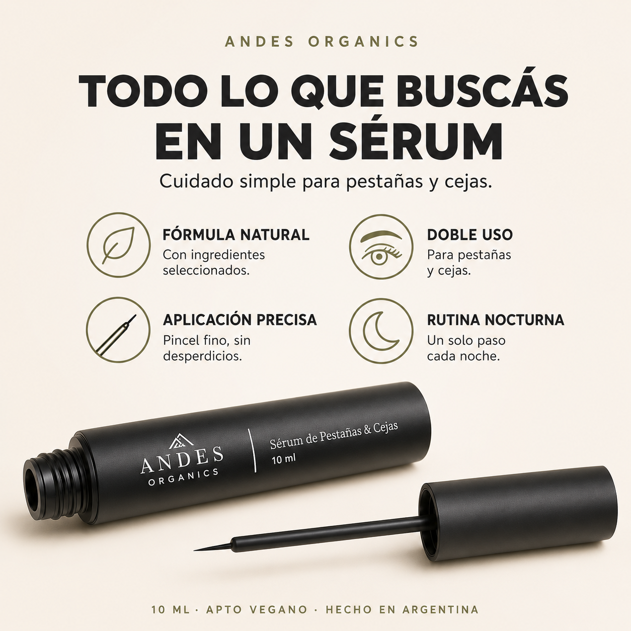 Sérum de Pestañas & Cejas — Más Largas & Fuertes